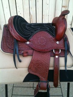   Burgundy Western Leather Pony/Horse Trail Show Saddle ON SALE