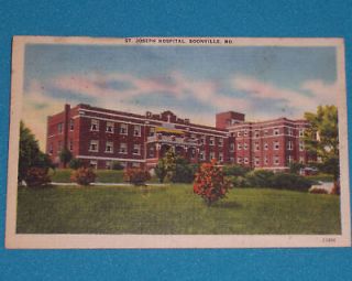 1948 Vintage Linen Postcard St Joseph Hospital Boonville Missouri 