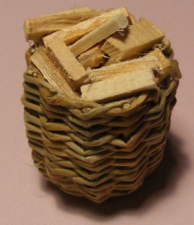   Basket Of Logs For Fire Wood Dolls House Miniature Garden Accessory