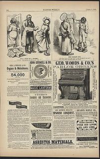 Ulysses Grant Man Nurse Jubilee Racist Negro Nast 1875 antique wood 