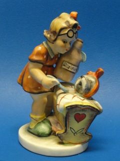 RARE FRIEDEL BAVARIA GERMANY FIGURINE GIRL GIVING MEDICINE TO HER 