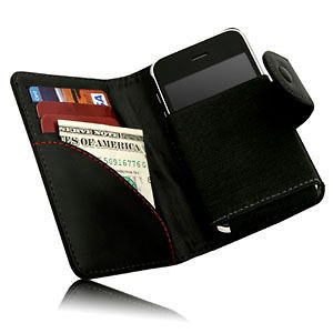   LEATHERWARE Black WALLET CASE HTC Aria Droid Incredible Hero Touch2