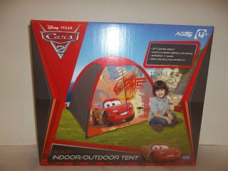 DISNEY CARS 2 INDOOR/OUTDOOR PLAY TENT NEW CAMPING DOME 4X3 LIGHTNING 