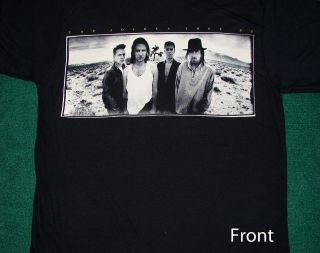U2 The Joshua Tree Europe 1987 Tour Black Shirt NEW S M L XL 2XL