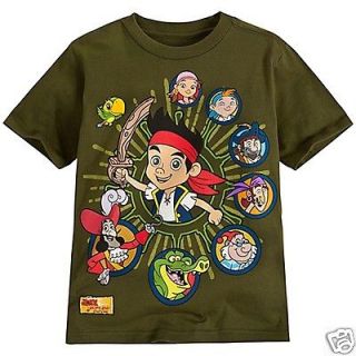  JAKE AND THE NEVER LAND PIRATE ARMY GREEN TEE T SHIRT for 