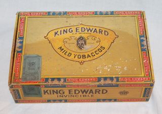 VINTAGE CIGAR BOX KING EDWARD THE SEVENTH 1955 TAX REVENUE STAMP THE 