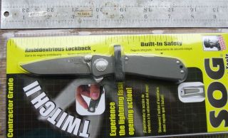 SOG TWITCH 11 LOCKBLADE KNIFE NEW IN PKG