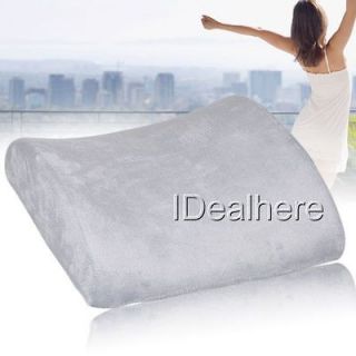 Gray Memory Foam Lumbar Back Support Cushion Pillow Home Office Car 