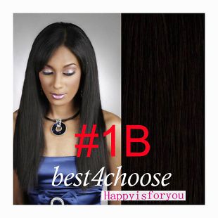 16 28 New fashion style 100% Human Hair Half Wig 5 colors selectable