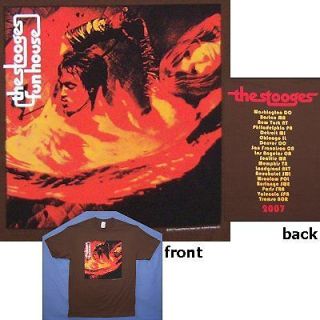 IGGY POP STOOGES FUNHOUSE 2007 TOUR BROWN T SHIRT LARGE NEW