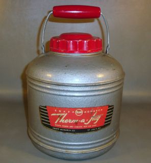 Vintage 1950s Knapp Monarch Picnic Cooler 1 Gallon Therm A Jug EXC 