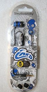 NEW Skullcandy Inkd Ear Buds With In Line Mic Blue Iphone Ipod