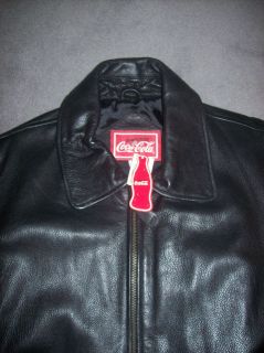   ATLANTA WORLD OF COCA COLA MENS 100% LEATHER JACKET WITH EMBROIDERIES