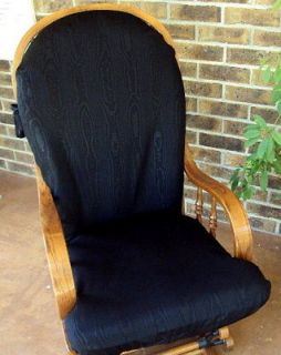 Slip Covers for Your Glider Rocking Chair Cushions Custom Made  BLACK 