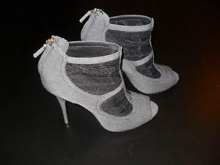 Elizabeth and James E lacey Black Gray Fab Boots Booties Size 7 NIB 