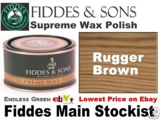 Fiddes Supreme Wax Polish   Rugger Brown 400ml