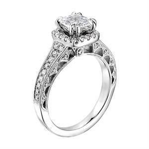 Solitaire Wedding Annversary Ring Prong & Pave Set 0.90Ctw Diamond 