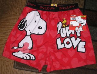 PEANUTS SNOOPY MENS BOXERS SIZE SMALL   NWTS