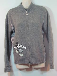 Disney Collection womens jrs. 4 Mickey Mouse wool double zipper 