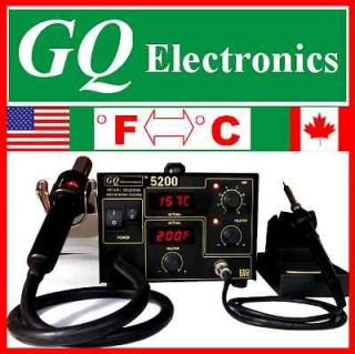   USA GQ 5200 brand SMD Rework station 2 in 1 hot air soldering Iron