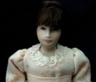 BEAUTIFUL Dollhouse Miniature Artist Crafted FLOWER GIRL Doll 1/12 