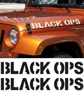 BLACK OPS Vinyl Hood Jeep Wrangler Rubicon CJ TJ YK JK XJ Army 