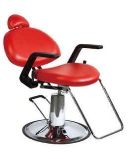 BestSalon Red All Purpose Hydraulic Recline Barber Chair Shampoo Salon 