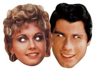 Grease Face Masks John Travolta Olivia Newton John