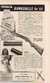 1955 ITHACA GUN AD MODEL 37 DELUXE SHOTGUN