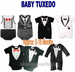 18M) Baby Boy Smart Little Tuxedo Special Occasion Christening 