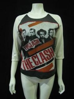 Vintage Re Printed The Clash UK Rock Raglan T Shirt M