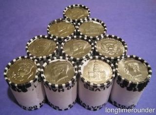 Kennedy Unsearched Half Dollar Bank Rolls **TEN UNOPENED ROLLS** from 