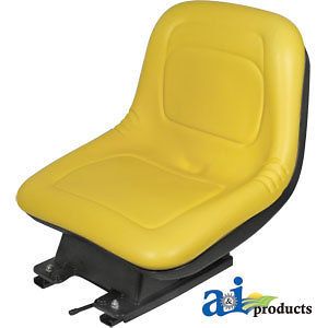 lawn mower seat w suspension assembly  108