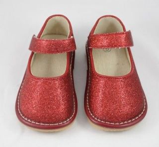 Squeaky Party Shoes Red Glitter Bling Mary Jane * Halloween Christmas 