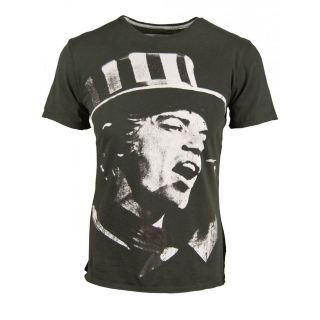 Amplified Mens Mick Jagger Rolling Stones Top Hat T Shirt Ikons 
