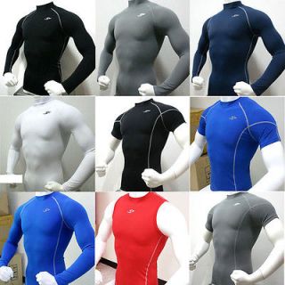 Mens Sports Thermal Compression Base Under Layers Tops Shirts Gear 