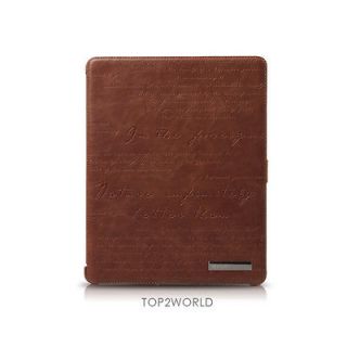   Apple New iPad 3 / iPad 2 Masstige Lettering Diary Leather Case Brown