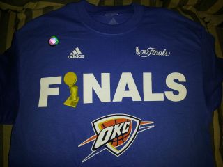 Official Oklahoma City Thunder adidas NBA Finals Trophy Tee OKC Durant 