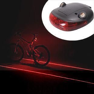   Bike Cycling 2012 New 5 LED Laser Beam Rear Tail LED Red Light Lamp