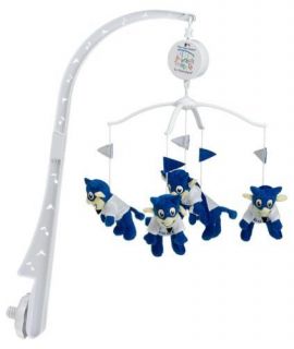 duke blue devils university mascot baby crib mobile time left