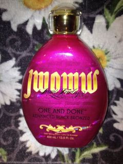 NEW 2012 JWOWW ONE AND DONE ADVANCED BLACK BRONZER Tanning Lotion