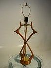   60s Mid Century Modern Modeline Walnut Brass Lamp Kagan/Eames Era