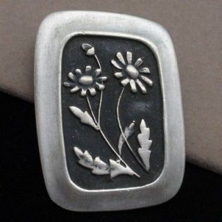 mid century flower pin rune tennesmed sweden pewter brooch returns