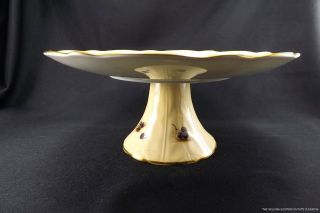 jm46 aynsley orchard gold pedestal cake plate comport a+ from