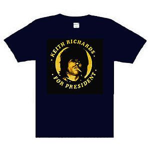 Keith Richards For President music punk rock t shirt Navy S 2XL