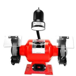 Neiko Professional Grade 8 Inch Bench Grinder with Flexible Light