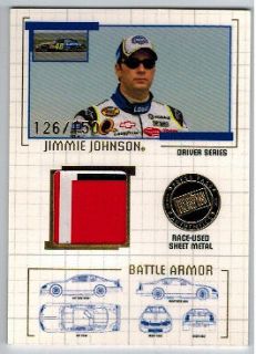 JIMMIE JOHNSON 2007 PRESS PASS BATTLE ARMOR RACE USED CAR SHEET METAL 