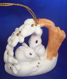 Hallmark Ornament Christmas is Sharing  1988 Hand Painted Bone China