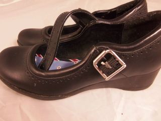 Girls Black Tommy Hilfiger Mary Janes Shoes size sz 2.5 2 1/2