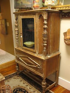 French Farmhouse Style Wood Hutch/ China Cabinet/ Cupboard Rustic